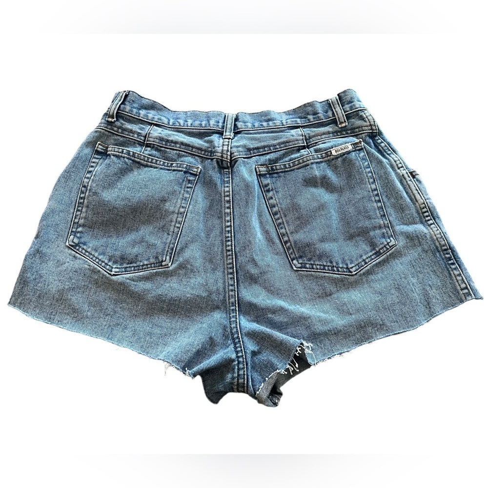 Vintage 90s Bill Blass Cut Off Jean Shorts Size 14 - Picture 3 of 10